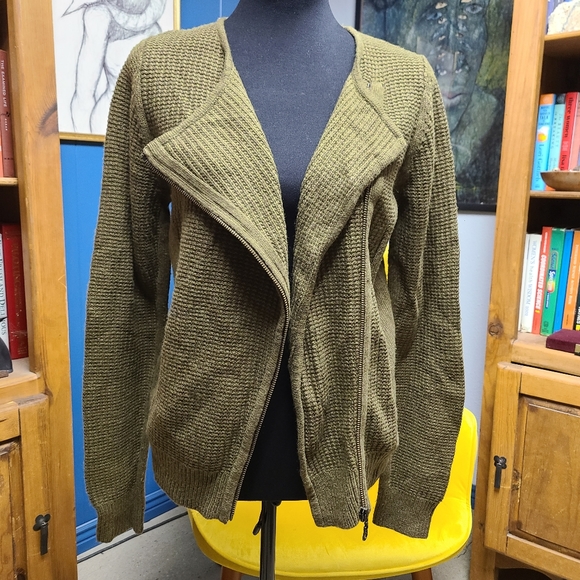 Loft Zip Cardigan Size M - Picture 3 of 6